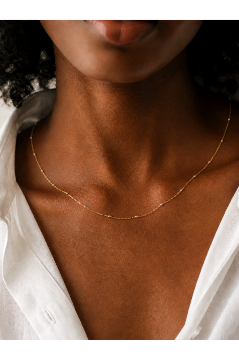 June Satellite Necklace, Alternate, color, Gold