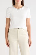 CYRUS Embellished Neck Crew T-Shirt