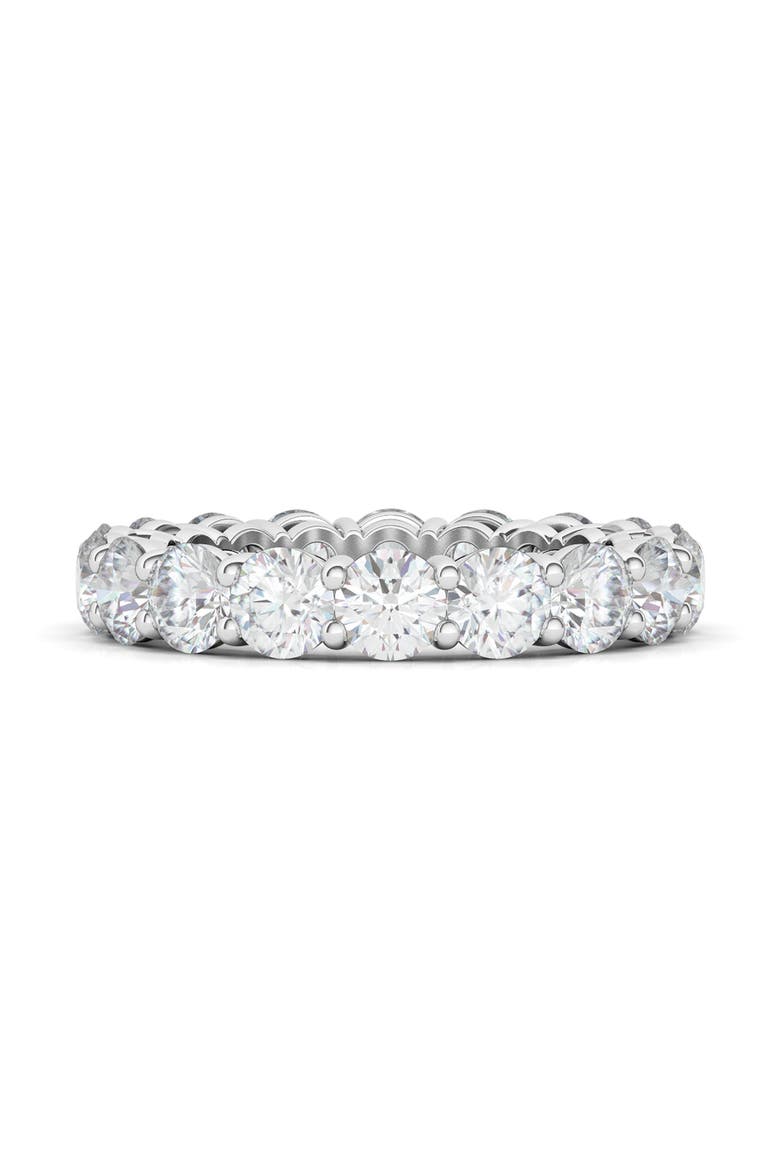Round Cut Lab Created Diamond 18K Gold Eternity Band Ring, Alternate, color, WHITE GOLD/ DIAMOND