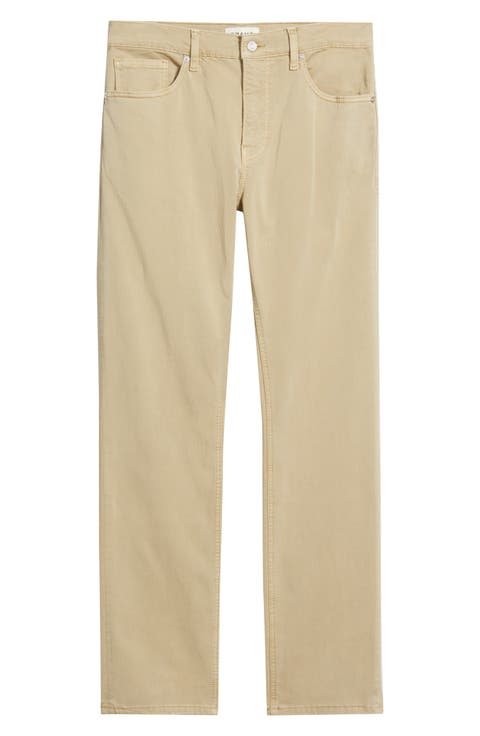Modern Straight Leg Five-Pocket Twill Pants