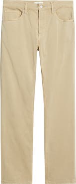 FRAME Modern Straight Leg Five-Pocket Twill Pants