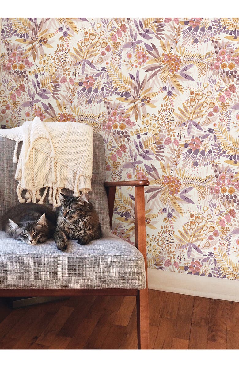 Wallpops Naupaka Peel & Stick Wallpaper, Alternate, color, Pink