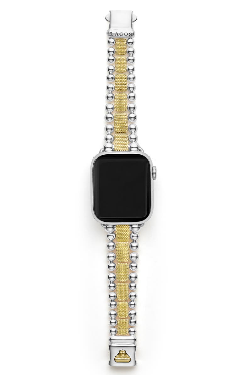 LAGOS Smart Caviar Lux Apple Watch<sup>®</sup> Watchband, Alternate, color, Gold/ Silver