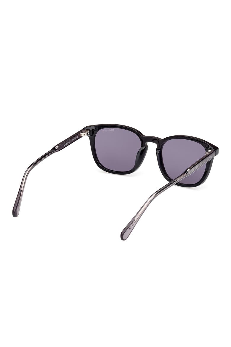 Keyhole Sunglasses, Alternate, color, SHINY BLACK / SMOKE