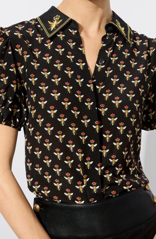 Alice And Olivia Willa Blouse In Queen Bee