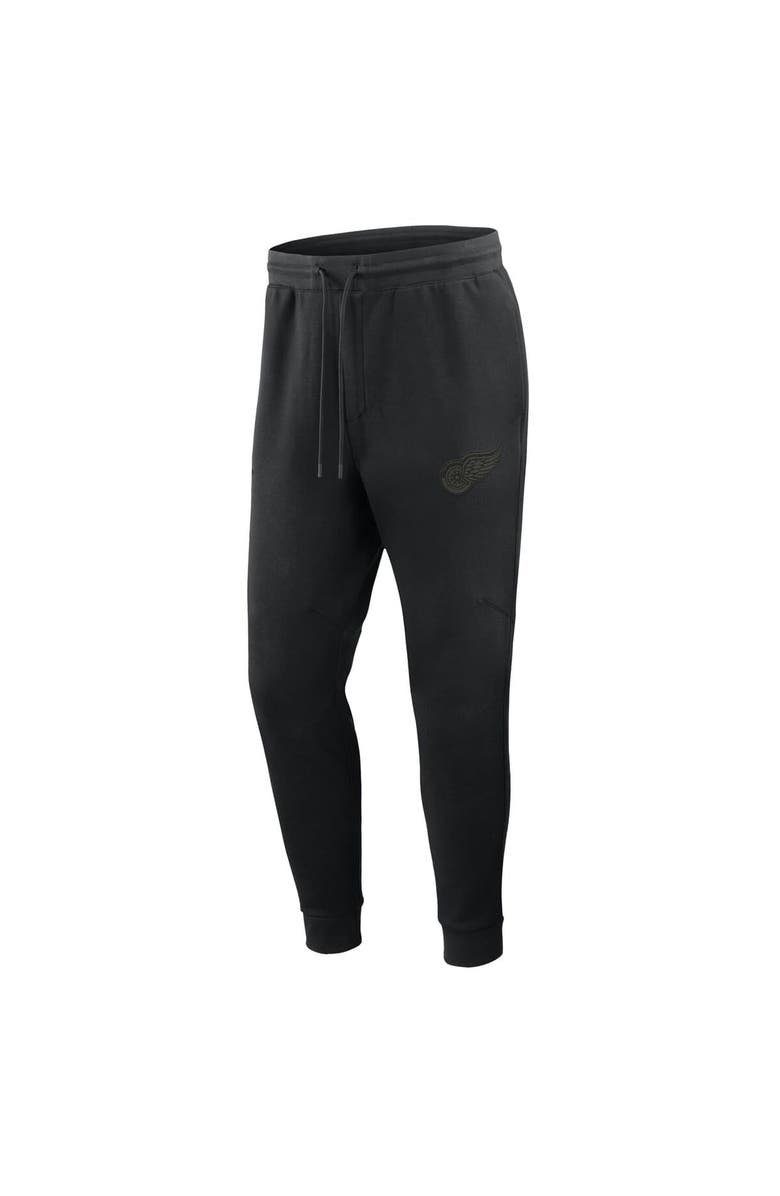FANATICS Men's Fanatics Black Detroit Red Wings Authentic Pro Road Tri-Blend Joggers, Alternate, color, Black