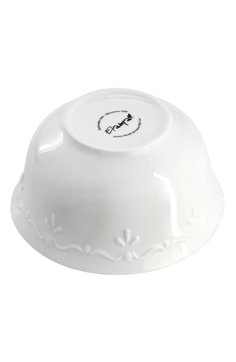 Elama Henryi 16 Piece Porcelain Dinnerware Set, Alternate, color, White