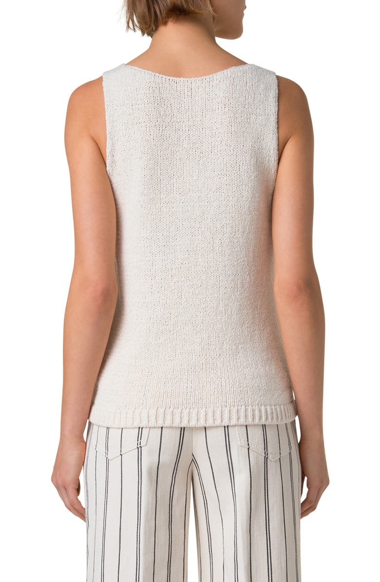 Akris punto Tweed Knit Sleeveless Sweater, Alternate, color, 