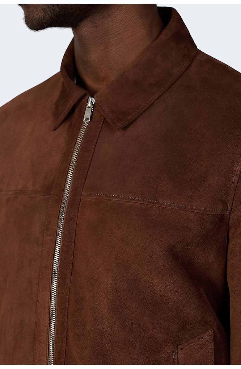 Furniq UK Freddie Suede Jacket, Alternate, color, Brown