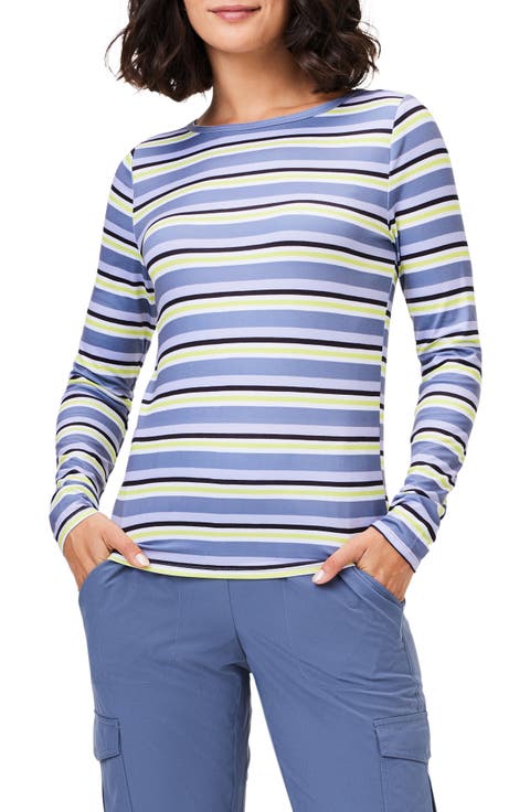 Easy Stripe Flow Fit Long Sleeve Top