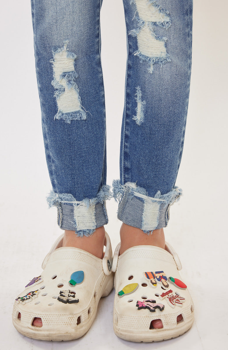 KanCan Cole High Rise Ankle Skinny Jeans, Alternate, color, Medium Wash