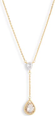NORDSTROM RACK CZ Pendant Y-Drop Necklace