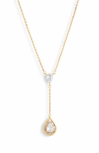NORDSTROM RACK CZ Pendant Y-Drop Necklace