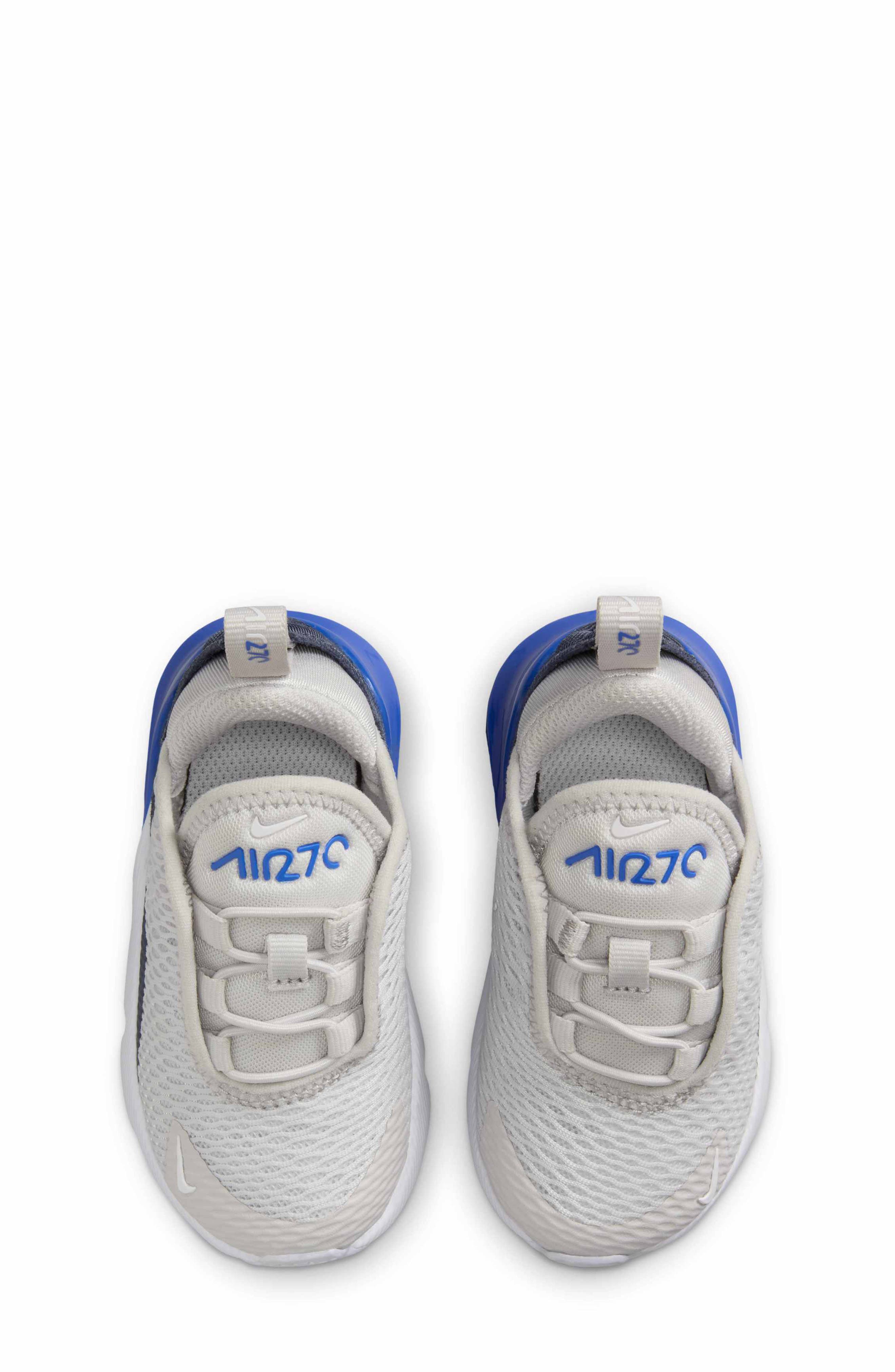 Nike Kids' Air Max 270 Sneaker, Alternate, color, Vast Grey/ Hyper Royal/ Blue