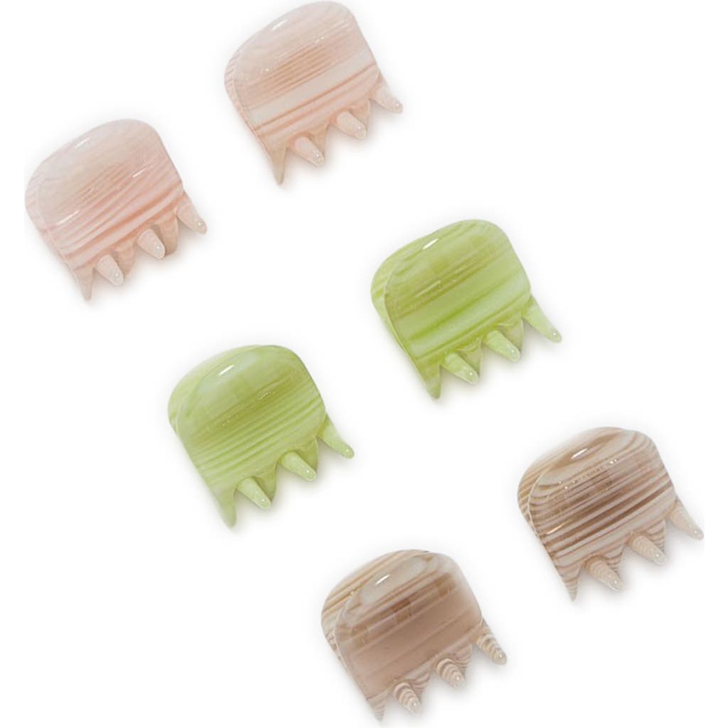 Chunks Assorted 6-pack Micro Claw Clips In Multicolor