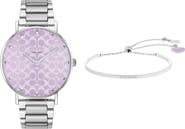 COACH Perry Leather Strap Watch & Bracelet Set, 36mm