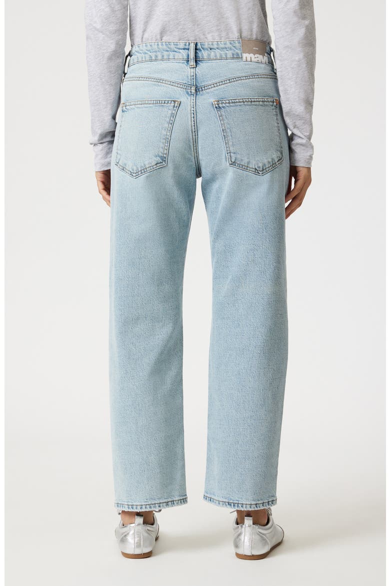 Savannah High Waist Crop Relaxed Straight Leg Jeans, Alternate, color, BLEACHED CLASSIC BLUE