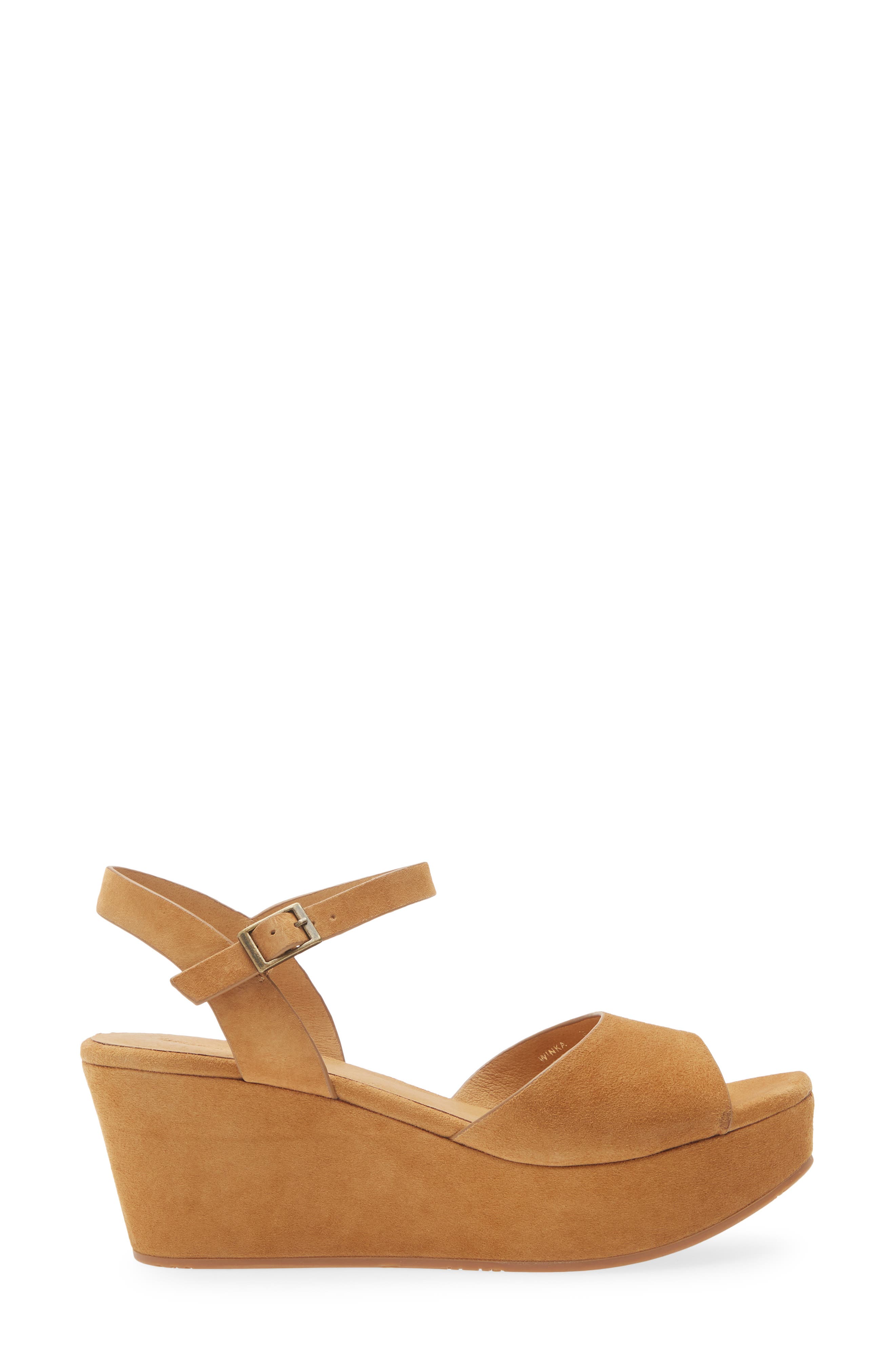 Winka Platform Wedge Sandal, Alternate, color, CAMEL SUEDE
