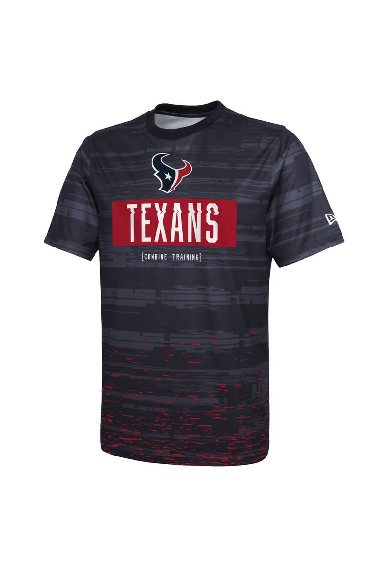 Men's New Era Navy Houston Texans Combine Authentic Sweep T-Shirt, Alternate, color, Navy