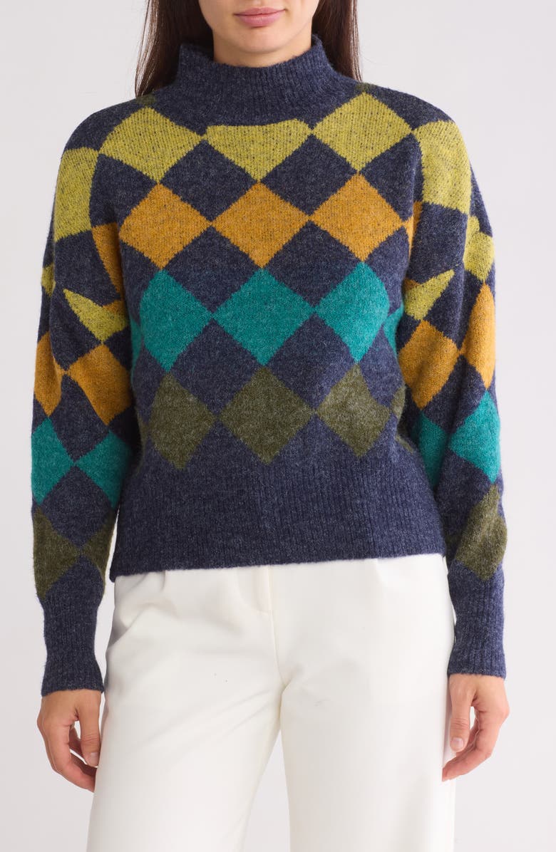 Joseph A Mock Neck Ombré Sweater, Main, color, 