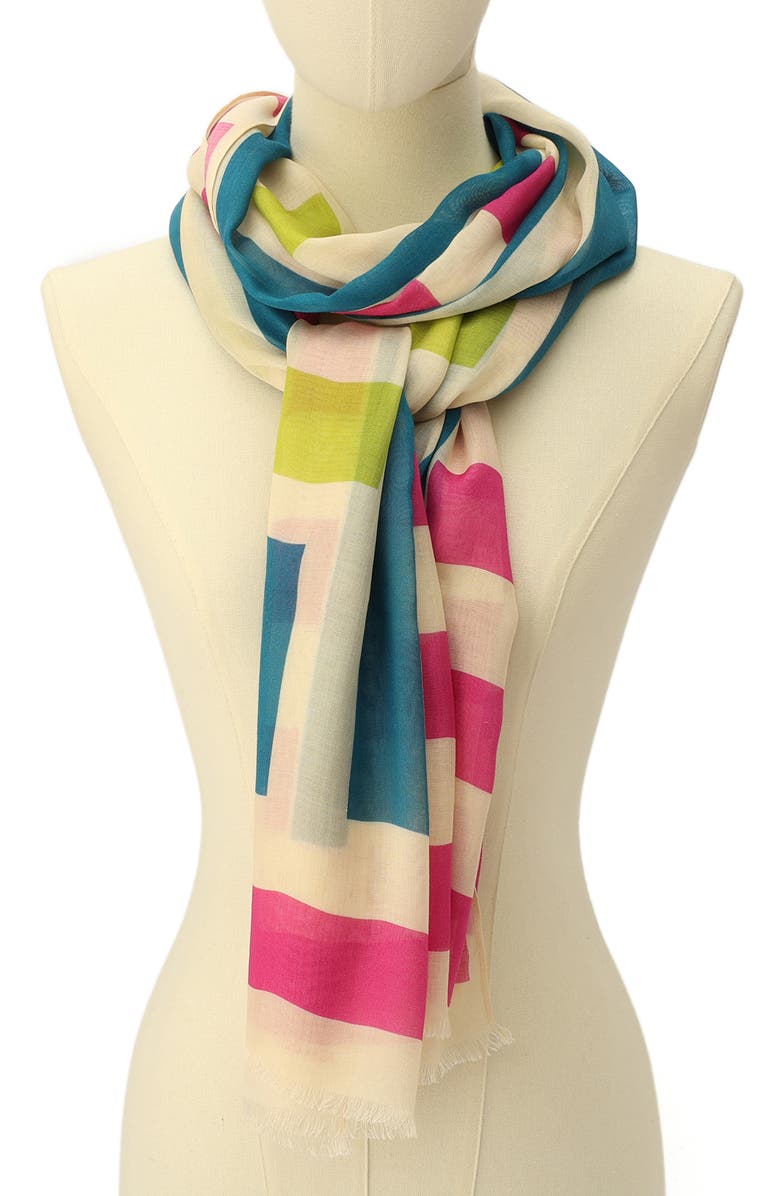 Kurt Geiger London Mixed Stripe Oblong Scarf, Alternate, color, 