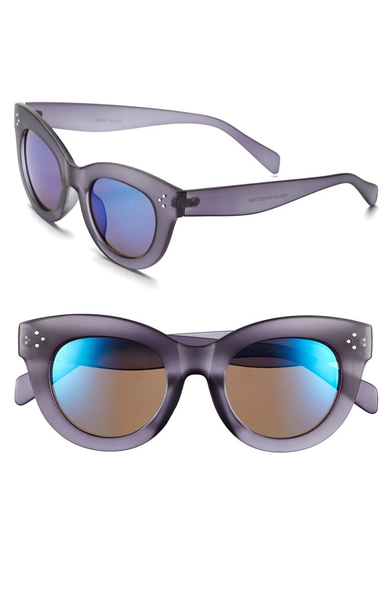 FE NY 49mm Mirror Lens Sunglasses, Main, color, SMOKE