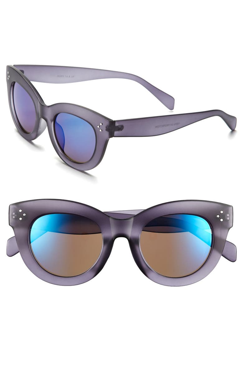 FantasEyes FE NY 49mm Mirror Lens Sunglasses, Main, color, 