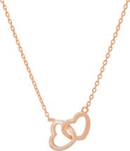 Queen Jewels Sterling Silver Interlocking Heart Pendant Necklace
