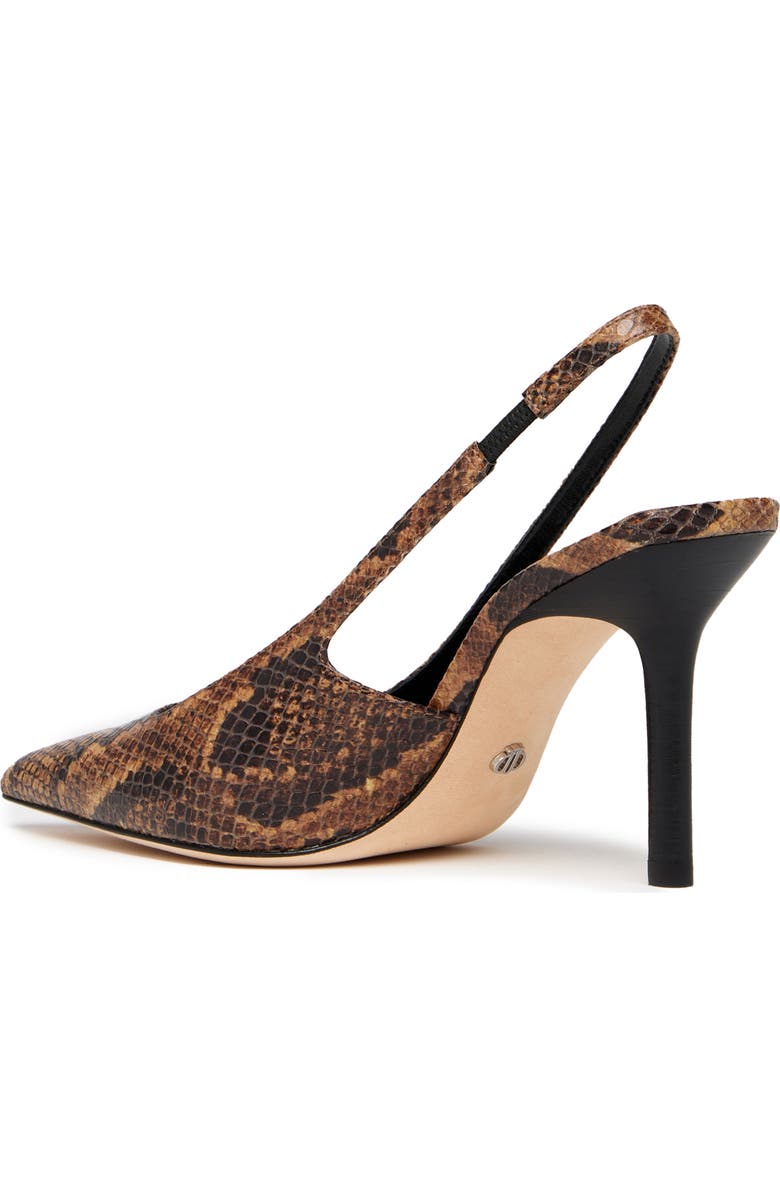 PAIGE Sienna Slingback Pointed Toe Pump, Alternate, color, Chocolate Snake