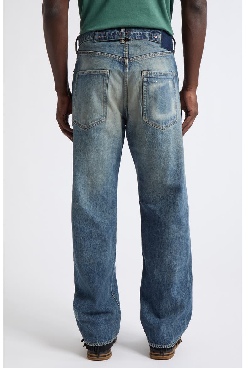 Social Sculpture 01 Distressed Wide Leg Jeans, Alternate, color, DYED DAMAGED