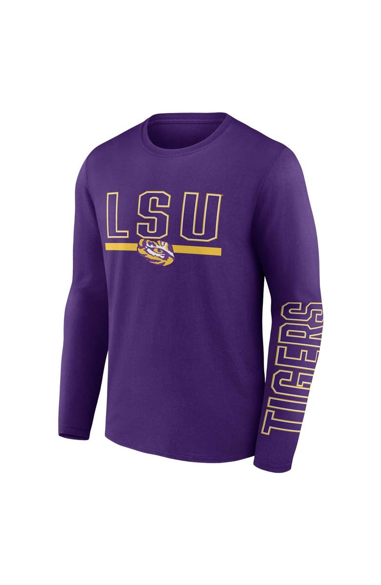 PROFILE Men's Profile Purple LSU Tigers Big & Tall Two-Hit Graphic Long Sleeve T-Shirt, Alternate, color, 