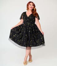 Unique Vintage Plus Size Midori Swing Dress