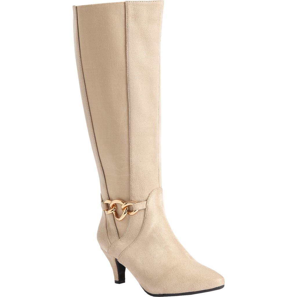 Comfortview The Rosey Tall Wide Calf Boot In White
