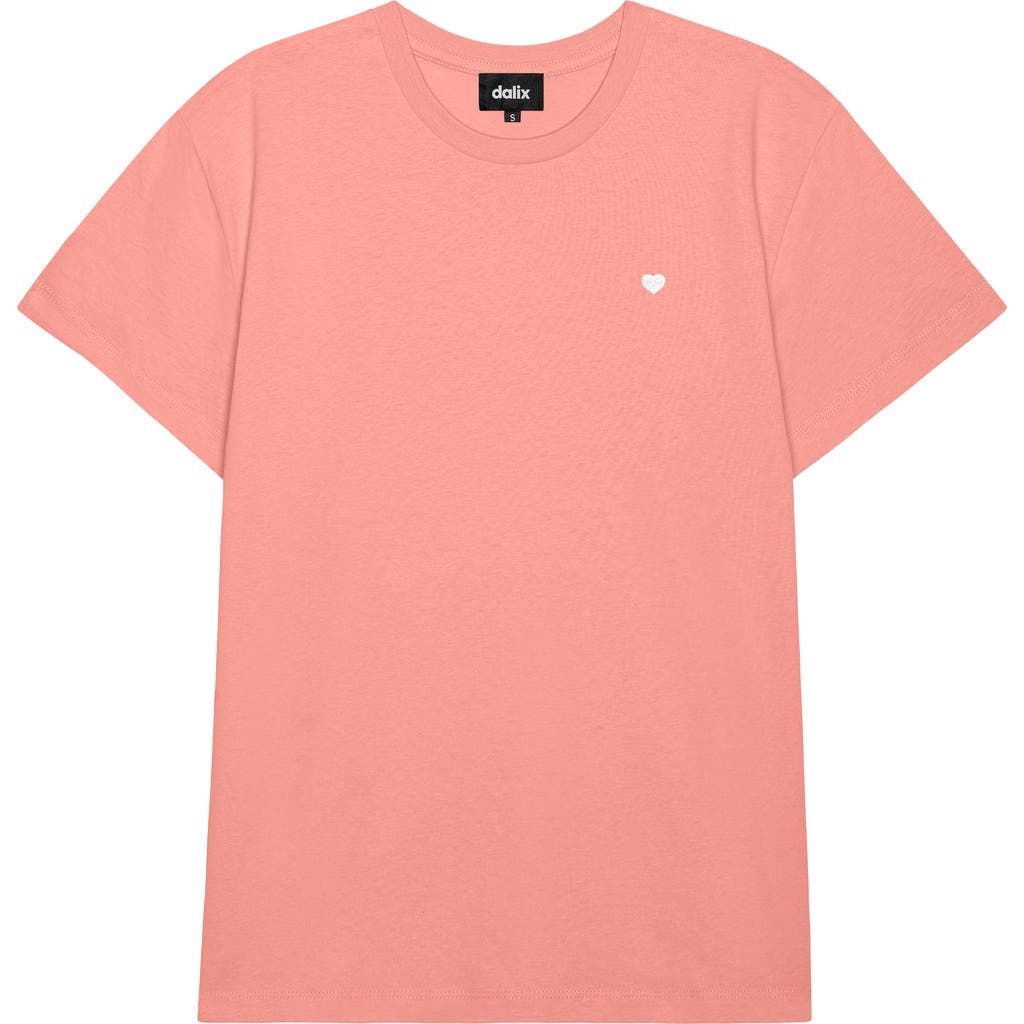 Dalix Womens Lil Heart Lightweight Everyday Tee In Pink
