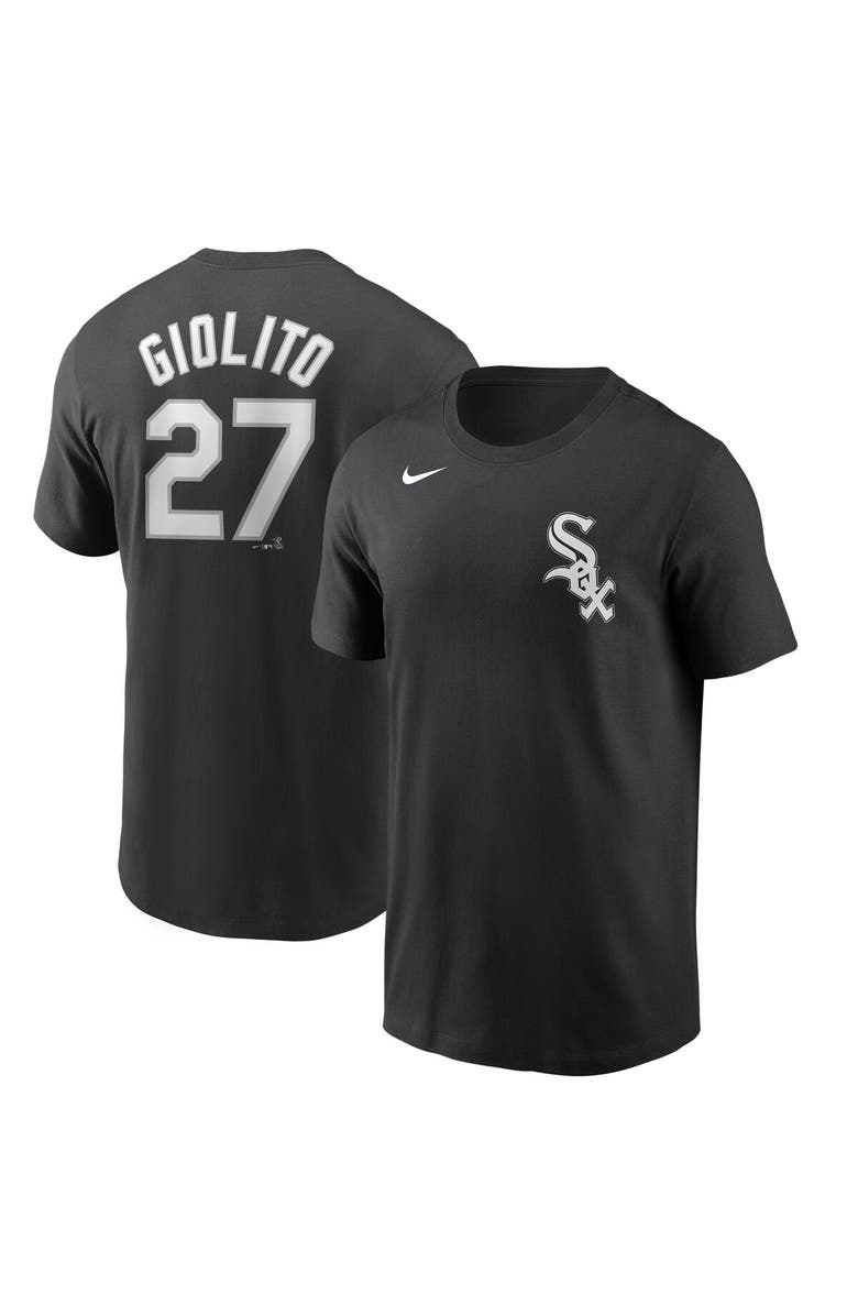 Nike Men's Nike Lucas Giolito Black Chicago White Sox Name & Number T-Shirt, Main, color, 