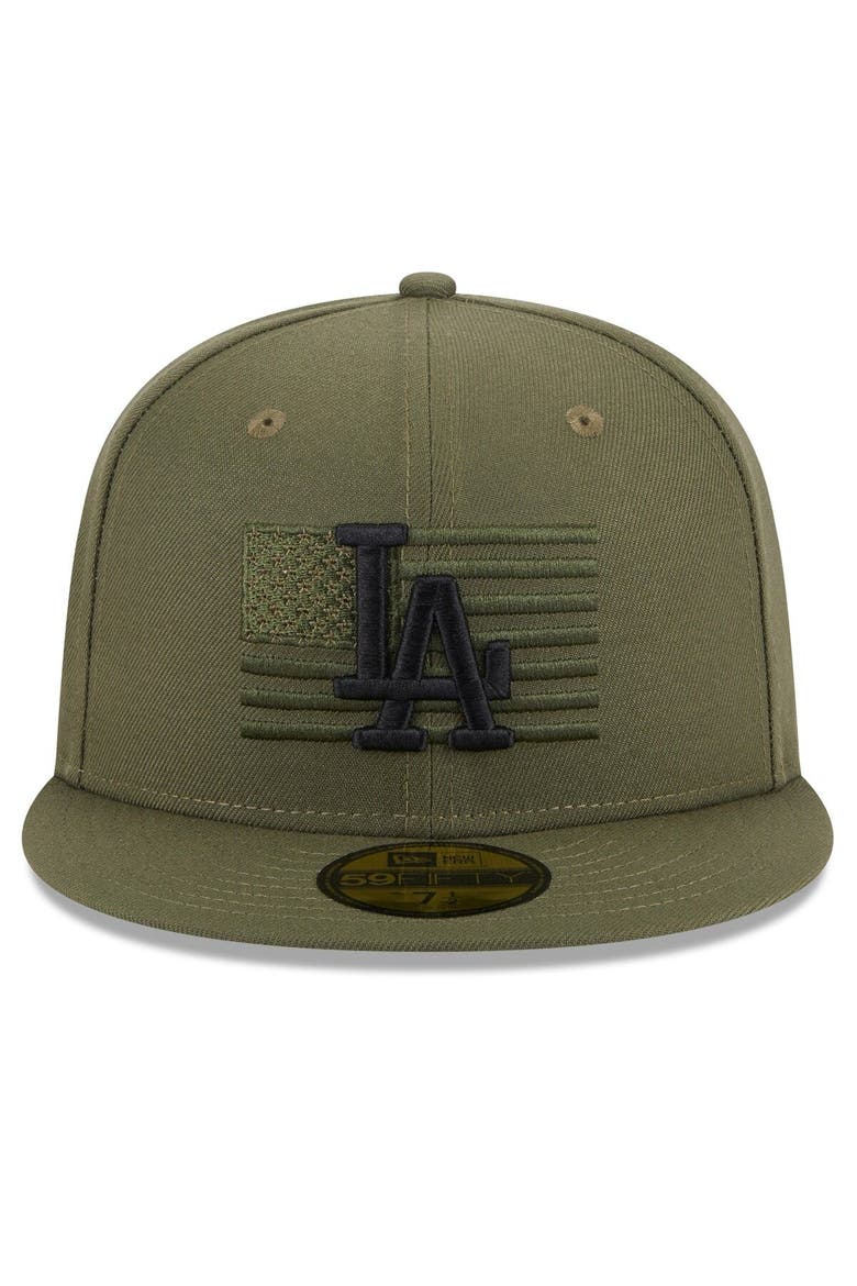Men's New Era  Green Los Angeles Dodgers 2023 Armed Forces Day On-Field 59FIFTY Fitted Hat, Alternate, color, Green