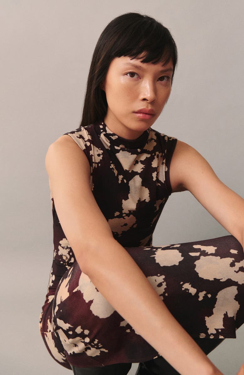 MANGO Printed Midi Dress, Alternate, color,