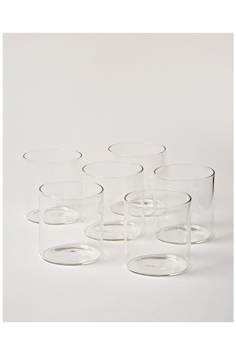 Silo Set of 6 Juice Glasses, Main, color, CLEAR