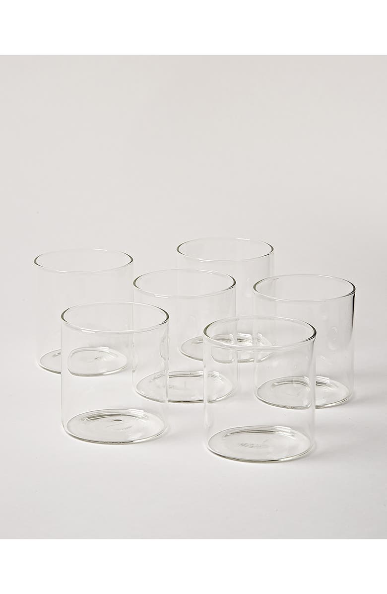 Farmhouse Pottery Silo Set of 6 Juice Glasses, Main, color, Clear