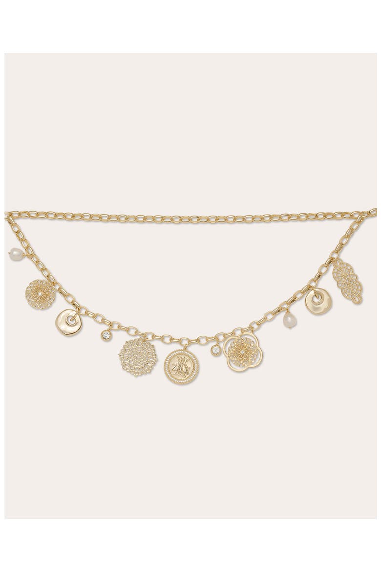 Ariana Layered Charm Belt, Alternate, color, GOLD
