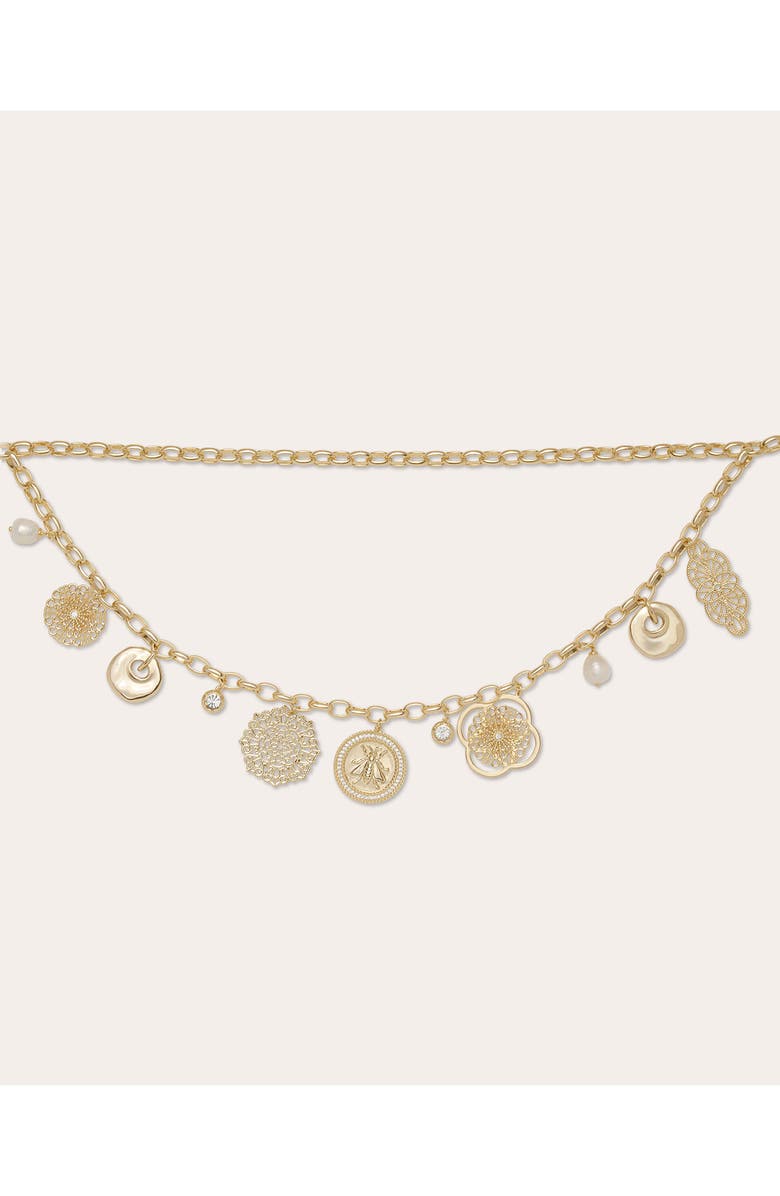 Ramy Brook Ariana Layered Charm Belt, Alternate, color, Gold