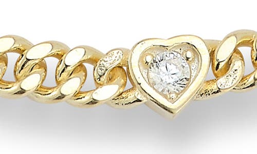 Chloe & Madison Chloe And Madison Heart Curb Chain Bracelet In Gold
