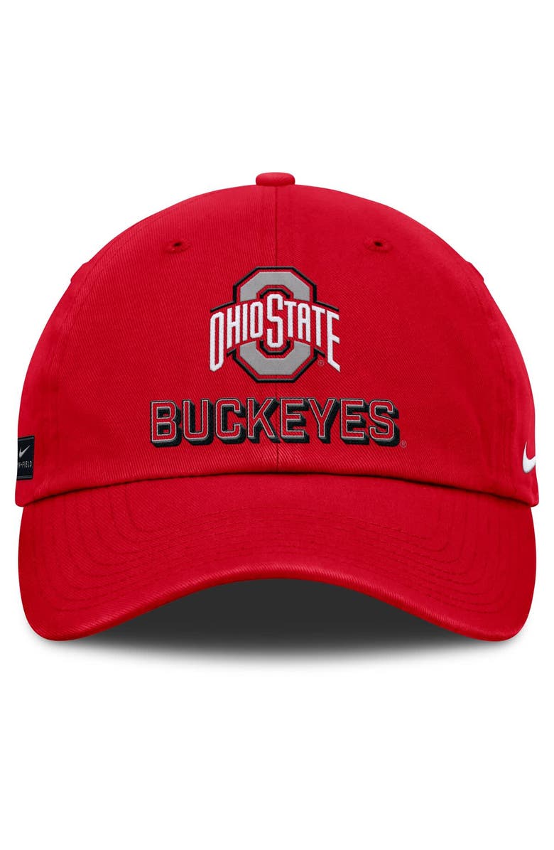 Nike Men's Nike Scarlet Ohio State Buckeyes 2025 On-Field Club Adjustable Hat, Alternate, color, Scarlet