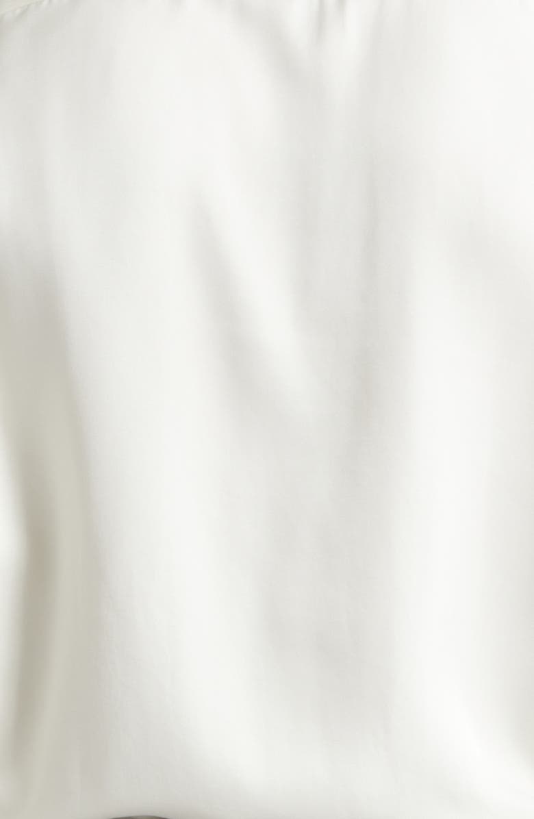 TOM FORD Classic Fit Enzymed Fluid Silk Twill Button-Up Shirt, Alternate, color, Chalk