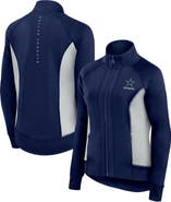 Fanatics Signature Women's Fanatics Signature Navy Dallas Cowboys Studio Fitted Full-Zip Gym Track Jacket