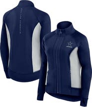 Fanatics Signature Women's Fanatics Signature Navy Dallas Cowboys Studio Fitted Full-Zip Gym Track Jacket