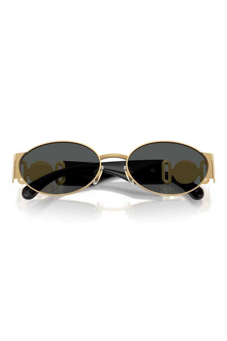 56mm Oval Sunglasses, Alternate, color, GOLD / DARK GREY