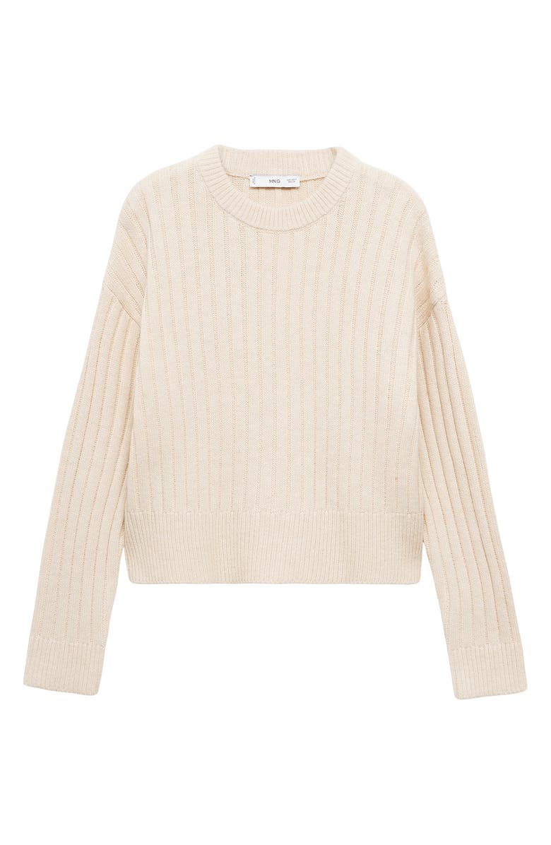 MANGO Herringbone Knit Rib Sweater, Alternate, color,