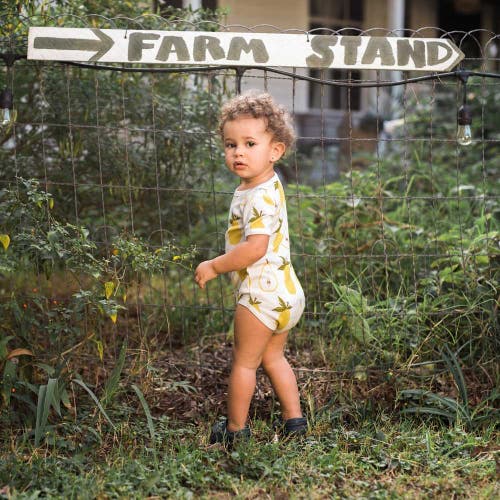 Milkbarn Organic Cotton One Piece In White