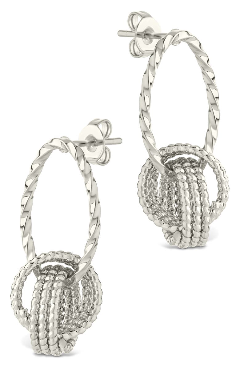 Sterling Forever Jane Braided Dangle Earrings, Alternate, color, Silver